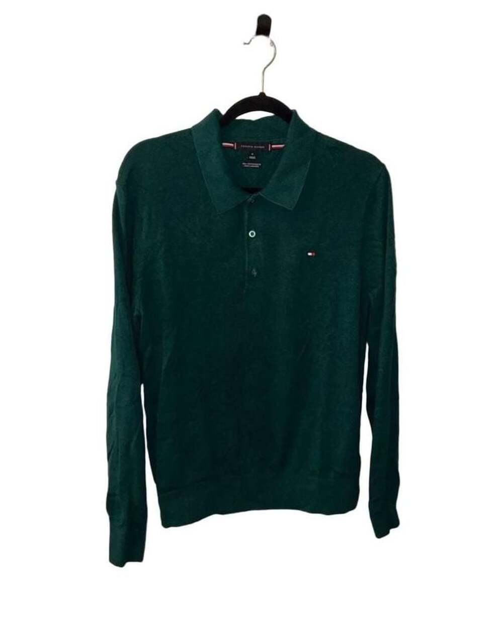 Tommy Hilfiger Men's Long Sleeve Pima Cotton Blend with Cashmere Polo Sweater Gr